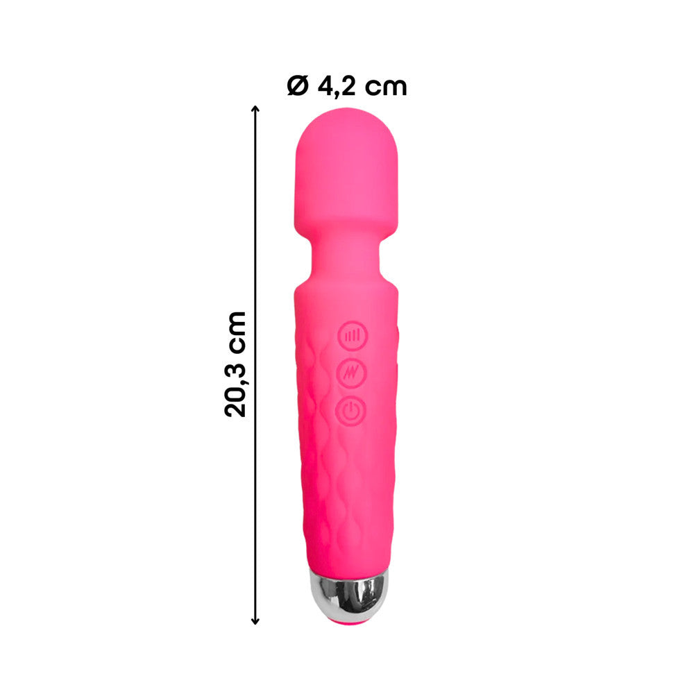 Wand Massager Massaggiatore Vibratore Ricaricabile in Silicone Sex Toy per Donna