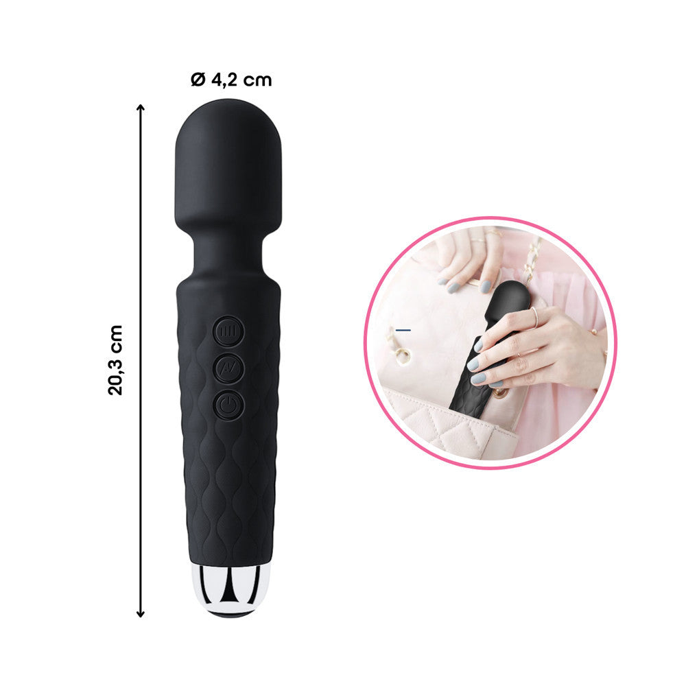 Wand Massager Massaggiatore Vibratore Ricaricabile in Silicone Sex Toy per Donna