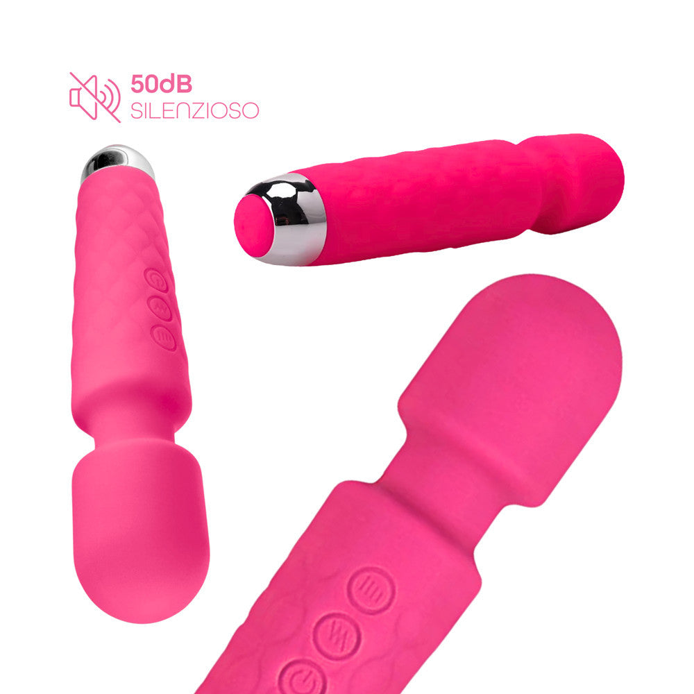Wand Massager Massaggiatore Vibratore Ricaricabile in Silicone Sex Toy per Donna